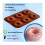 Silicone Donut Mold - 6 Cavities - Non-Stick - Temperature Resistant - Brick Red 3