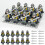 12PCS Medieval Knights Military dragon soldiers building blocks of ancient  Mini Figures 1