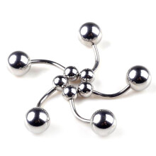 Silver Color 5pcs/lot Stainless Steel Piercing Belly Button Rings Navel Piercing