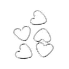 Stylish Heart Shaped Fake Piercing Hoop Earrings Ear Bone Nails Nose Lip Studs