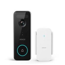 (black) Video Doorbell Outdoor Camera PIR Motion Detection 2-Way Audio IP66 Wireless Door Bell Support Alex