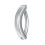 Snap Belly Button Ring Silver Belly Button Barbell Perforated Reverse Curved 1