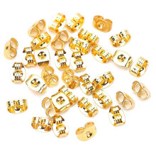 X1000 Earrings Gold Metal Friction Butterfly Stud Stoppers Finding Post Push Back Bulk