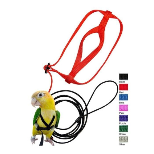 Bird Harness and Leash, Adjustable Harness Leash for Parrots - Pet Training Rope 1