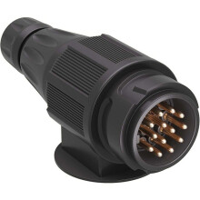 Wiltec 13-pins aanhangerstekker – 12V – kunststof adapter – knipperlichtremlicht voor voertuigen – veiligheidsverlichting