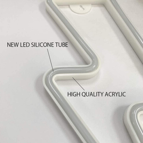Neon Lightning Wall Light USB Battery Powered