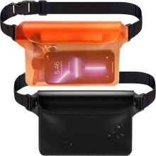SIKSOG Waterdichte Nautische Tas - Set van 2 - Waterdichte heuptas voor smartphone, strand, kajak - Wit