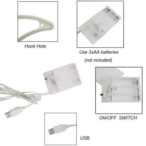Lightning Bolt Neon Wall Light USB Battery Decor