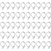 100X Earrings Silver Backing Leverback Ear Hooks Clasp Findings Bulk