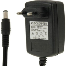 Hoogwaardige EU-stroomadapter. Zet wisselstroom van 100-240V om naar gelijkstroom van 9V 2A. Aansluiting: 5,5 x 2,1 mm. Kabellengte: 1