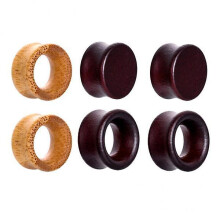 3x3 Pairs Natural Wooden Flared Expander Gauges Tunnel Ear Piercing 20mm