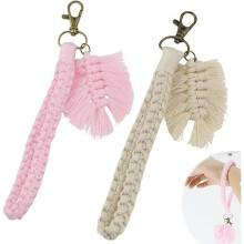 Autosleutelhanger, handgeweven sleutelhanger, decoratie voor dameshandtas, afneembare autosleutelaccessoires