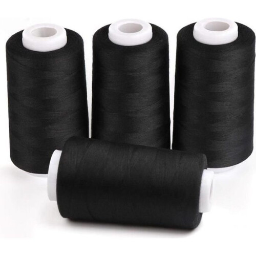 Sewing Thread - CHANGM - 4pcs - Polyester - 3000 yards - Black