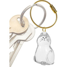 Bewaarflesje voor kattenhaar, sleutelhanger voor het verzamelen van katten- en hondenhaar, transparant kattenhaar