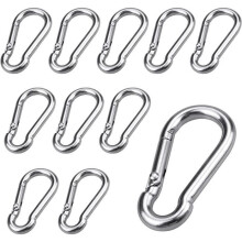 10 stuks kleine karabijnhaakjes 40 x 4 mm roestvrijstalen karabijnhaakjes voor rugzakken, sleutelhangers, kettingen, doe-het-zelf accessoires[395]