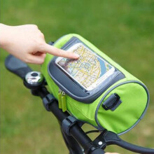 Waterdichte fietstas/stuurtas voor mountainbikes, bagagedrager, smartphonehouder, touchscreen-compatibel, multifunctioneel