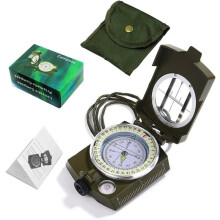 Groen kompas, richtkompas, militair kompas, geologisch kampeerkompas, wandelkompas, multifunctioneel kompas