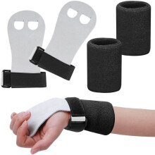 Gymnastiekhandgrepenset voor meisjes en jongens, bedrukte gymnastiekhandgrepen (zwart)
