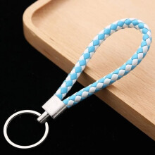Gevlochten sleutelhanger van PU-leer, gemaakt van geweven touw, groothandelsprijs, DIY tashanger, sleutelhanger CR10424089