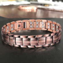 ARMBAND - GOURMETTE - BANGLE Magnetische armband van puur koper voor heren, stijl B 2