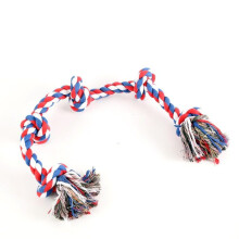 Duurzaam katoenen touw kauwspeelgoed voor honden, rood, blauw, wit, 90 cm, 750 g