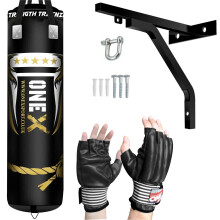5ft Filled Heavy Boxing Punch Bag with Boxing Gloves & Wall Bracket