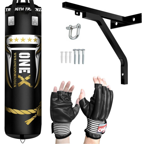 5ft Boxing Bag with Boxing Gloves & Wall Bracket