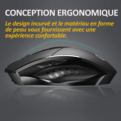 Kingcenton A1 Bluetooth Wireless Mouse - 6 Buttons - Rechargeable Battery - Black 2