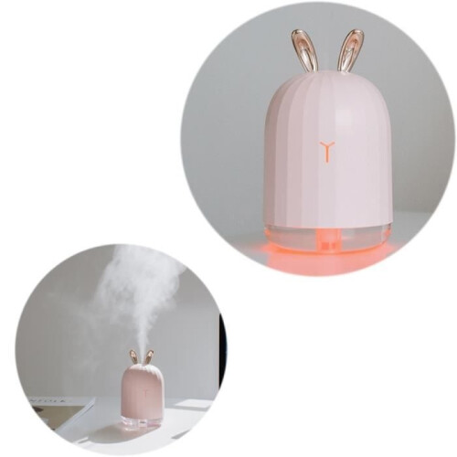 220ml mini air humidifier essential oil diffuser aromatherapy home ultrasound USB night light rabbit 2