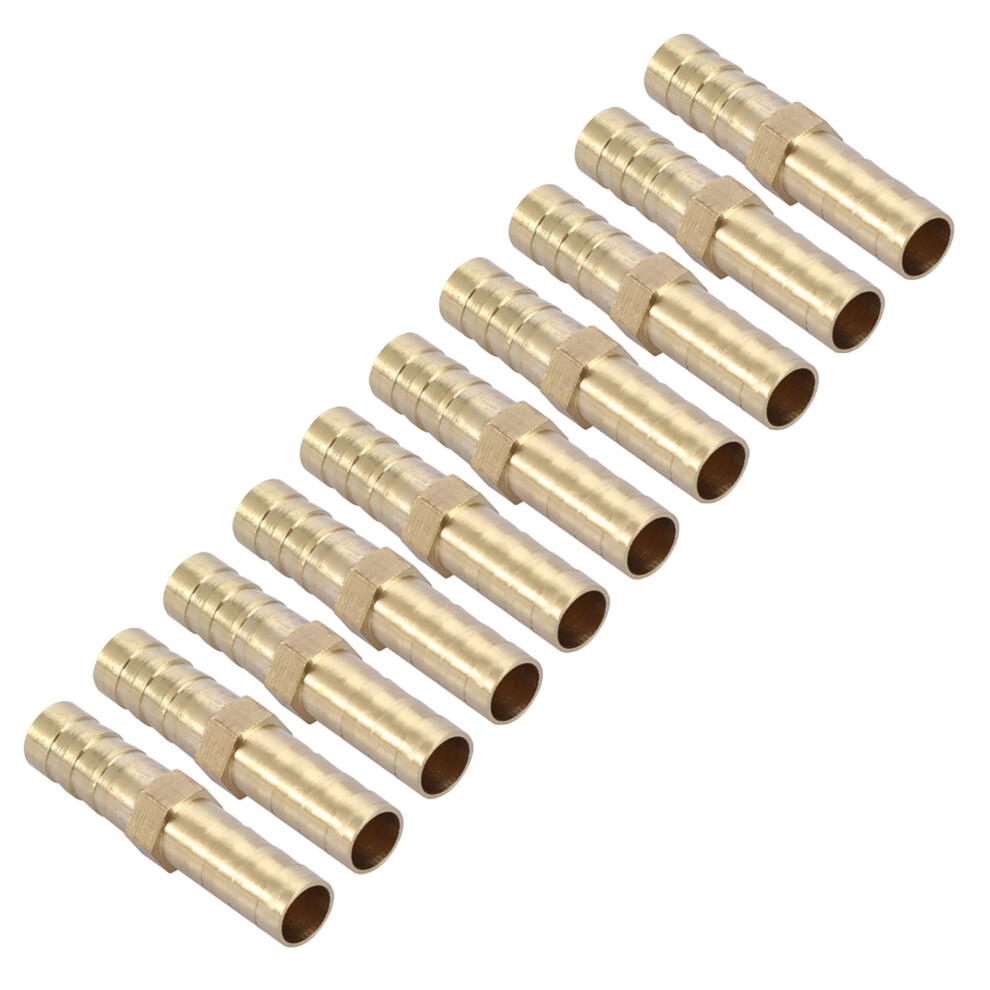 Brass Pipe Connector Straight 2-Way Barbed