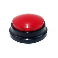 Interactieknop voor honden met spraakrecorder, rood, formaat 88x42 mm, leuk en educatief speelgoed voor huisdieren