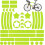 Pegatinas reflectantes para casco de bicicleta, 42 unidades, autoadhesivas. 1