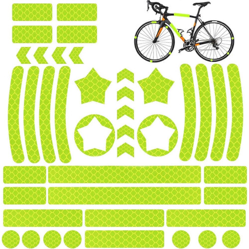 Pegatinas reflectantes para casco de bicicleta, 42 unidades, autoadhesivas.