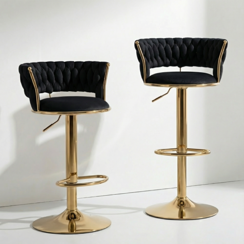 Adjustable Swivel Upholstered Bar Stools 1