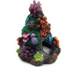Korallen-Aquariumdekoration, Schildkröten-Aquariumdekoration, Aquariendeko, Polyresin, 13,5 x 13,5 x 16 cm