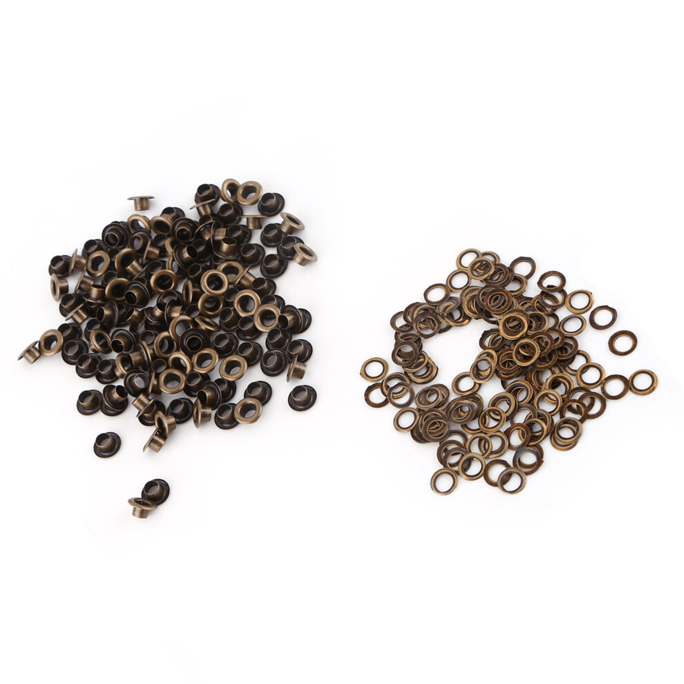 100Pc Metal Grommets With Washers 4Mm 7444352893348