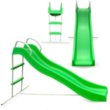 Toboggan Enfant Jardin avec Échelle HyerMotion – Glissade Sécurisée 183cm, Acier Résistant UV, Siège Confortable, 3 Ans+ Charge 45kg