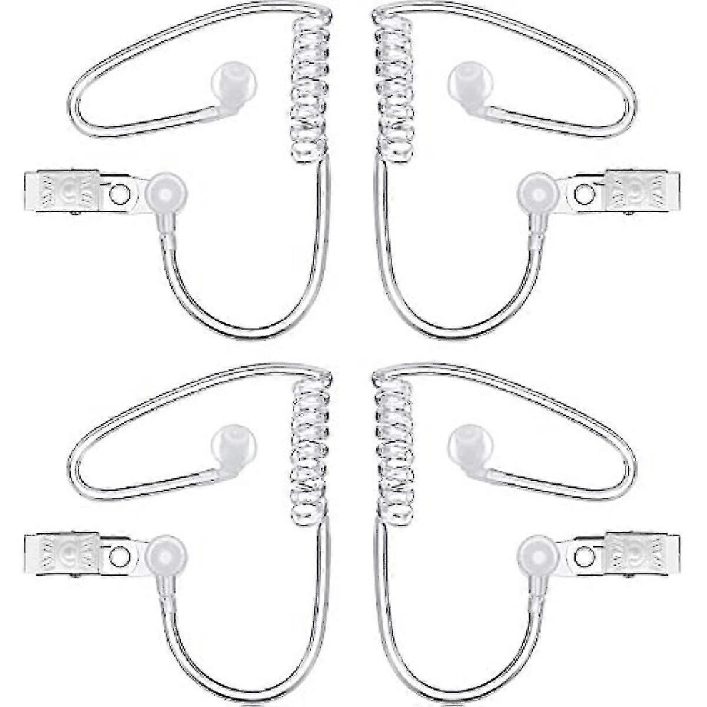 Spy Earpiece Toy Headset, 4 Packs, Acoustic Tube, Compatible With 2-Way Radio 3260495538700