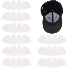 Garniture de chapeau en plastique, lot de 24, rembourrage pour calotte de casquette de baseball, transparent, 26,4 x 9,4 cm