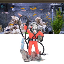 SURENHAP Taucher-Aquariumfigur, Taucher-Aquariumdekoration, Luftbelüfter, Haustierbedarf, Rot