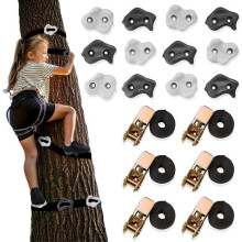 Área de juegos - Kit de Escalada al aire libre Sensorial - HYPERMOTION - Exterior - 12 Agarraderas - 6 Cintas - Máx 91 kg