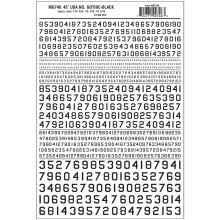 Woodland Scenics MG746 45 USA Gothic Numbers Black
