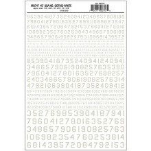 Woodland Scenics MG747 45 USA Gothic Numbers White