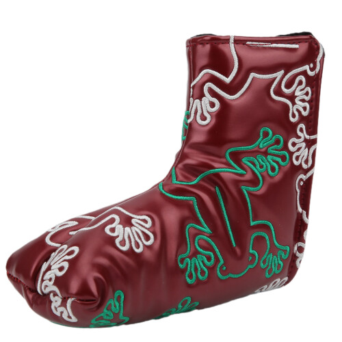 Wine Red Golf Putter Cover, PU Plush