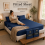 Imperial Rooms (Navy, Single) 2-Pack Deep Fitted Sheet 25CM Mattress Bed Sheets | Extra Deep 300 Thread Count Smooth & Silky 1