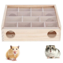 Hamster doolhofmuis, natuurlijk hout, interactieve, intelligente huisdiermuis met acrylglas