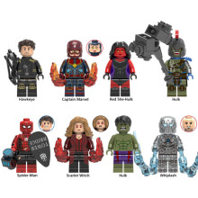 8PCS Avengers Super Heroes Mini Figures Spider Man Building Blocks Boys Gift for Kids