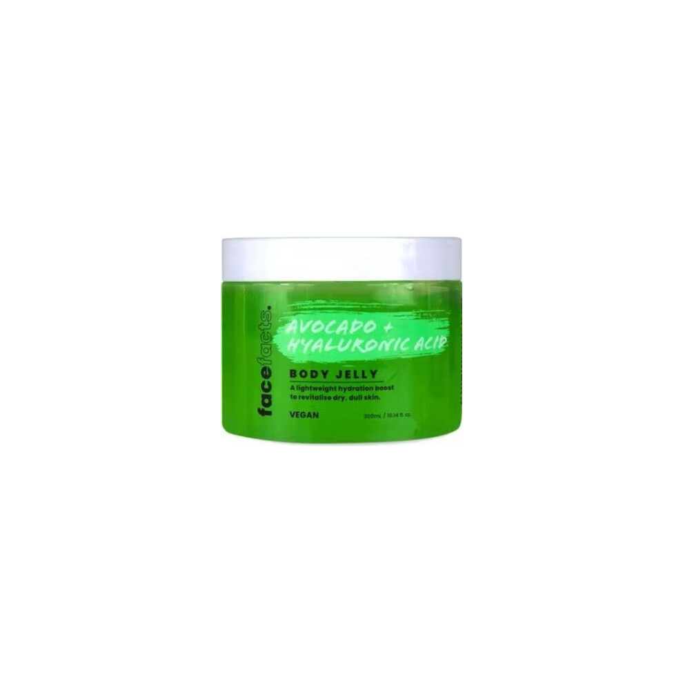 Face Facts Body Jelly Moisturiser Avocado & Hyaluronic Acid 300ml