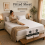 Imperial Rooms (White, Double) 2-Pack Deep Fitted Sheet 25CM Mattress Bed Sheets | Extra Deep 300 Thread Count Smooth & Silky 1