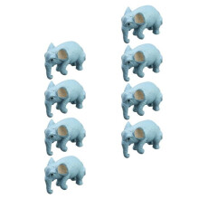 Set mit 8 Mini-Elefantenfiguren zur Dekoration von Tisch-Aquarien (verschiedene Farben)